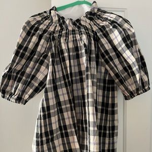 Jcrew Striped puff sleeve blouse